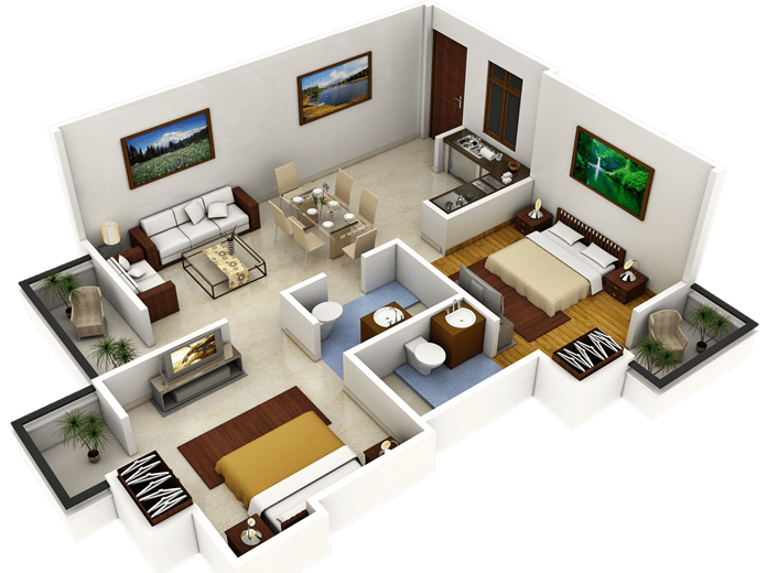 Зонирование загородного дома: рабочий кабинет, зона отдыха и системы хранения